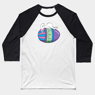 Sleeping Easter Bunny on an Easter Egg Baseball T-Shirt